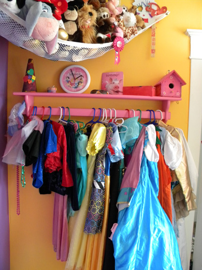 How to organize dress up clothes!