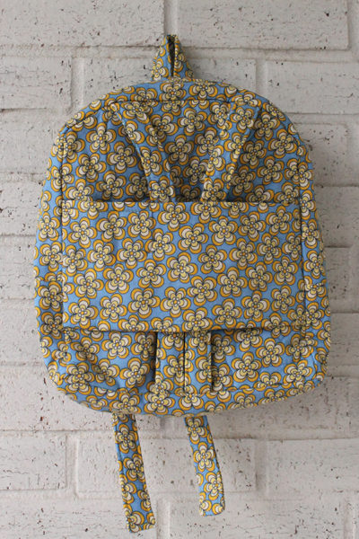Medium Flower Power Doll Carrier Backpack Front View